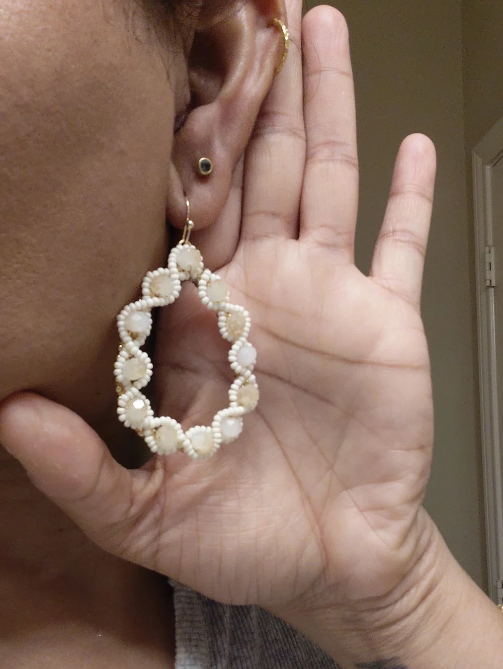Anthropologie RAQUEL Beaded Dangle Earrings